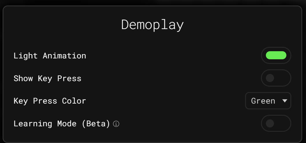 Demoplay Settings